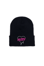 Load image into Gallery viewer, Chase Hudson 'HUDDY LOVE' Embroidered Black Beanie