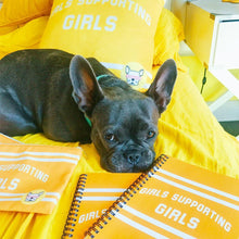 Load image into Gallery viewer, Adelaine Morin &#39;Girls Supporting Girls&#39; Pillow
